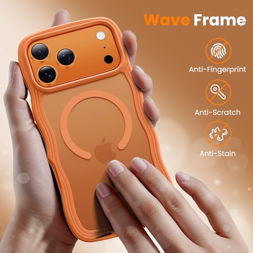 Leriufa for iPhone 18 Pro Max/iPhone 17 Pro Max Case Cute Wavy Orange by Leriufa - Used condition - Image 6