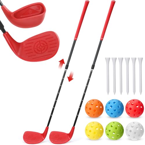 Realspring 2 Pack Backyard Golf Club Set Adjustable Golf Club for Backyard Game Plastic Chipping...