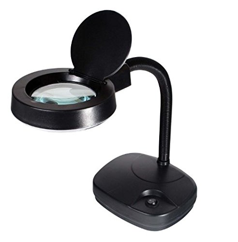 SCS Enterprises WF-200 WiFi Camera Hidden in Lighted Magnifier Flexible Gooseneck Desk Lamp for Close Works Crafts Hobby