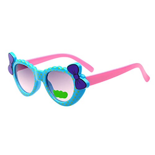 gazechimp Bebê Bonito Crianças óculos De Sol Meninas Bolinhas De Vidro Crianças Eyewear Uv400 - Azul
