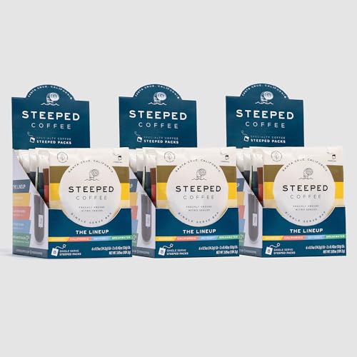 Single Serve Coffee Packets - Eco-friendly Individual Instant Coffee Tea Bags - Perfectly Brewed in Minutes, Just Add Water (Var