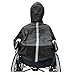 Fonakei Wheelchair Poncho Wheelchair Covers Waterproof Mobility Scooter Rain Cape Adults Electric Wheelchair Accessories Black