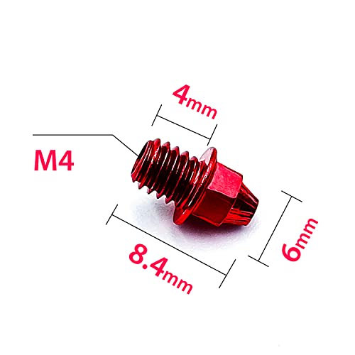 ONIPAX Bike Pedal Bolts Screw M4 x 7mm 40 pcs/Bag with 1 Wrench - Thumbnail 2