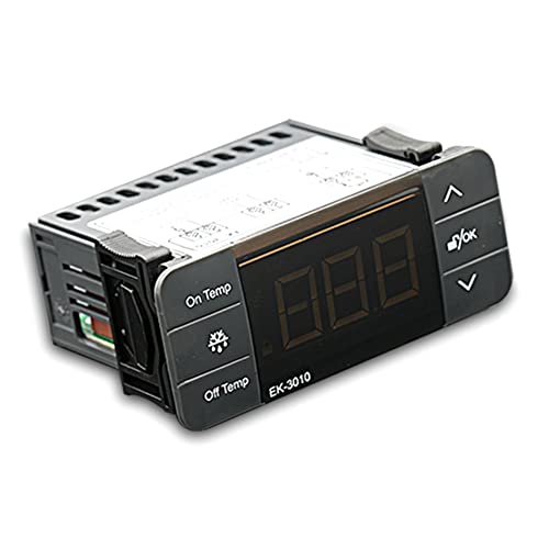 Asyduey EK-3010 Controlador de Temperatura 220V Sensor RefrigeracióN Calentamiento Alarma Termostato con Sonda para Congelador de Almacenamiento en FríO