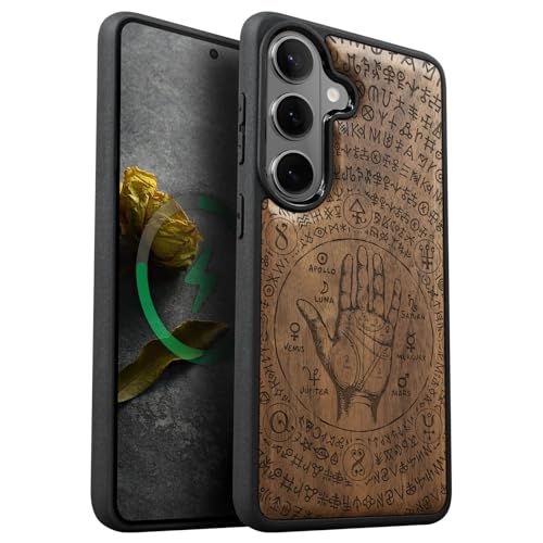 Coque Samsung S26 Plus Bois de Noyer Véritable Carveit Gravé