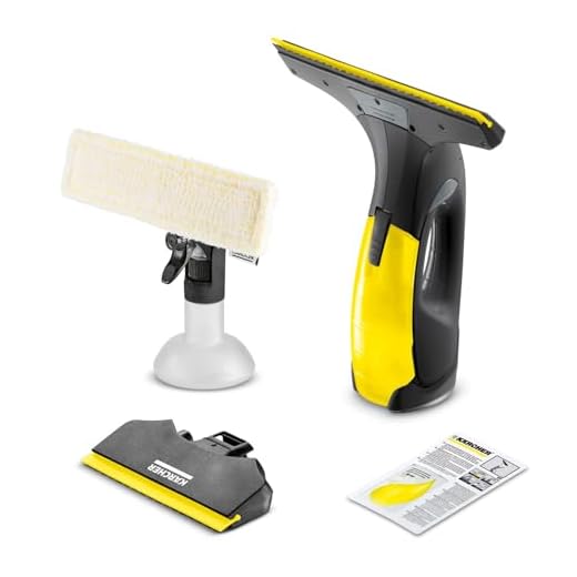 Kärcher Limpiadora de Cristales WV 2 Black Edition, Autonomía de Batería: 35 min, Indicador LED Estado Batería, 2 Boquillas de Aspiración, Pulverizador y Paño Microfibra, 20 ml Detergente