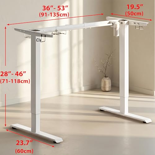 SHW Electric Height Adjustable Standing Desk Frame for 40"~72" Table Tops - image 5