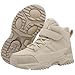 Boy's Girl's Winter Snow Boots Waterproof Kids Hiking Boots Cold Weather Outdoor Fleece Lined Warm Walking Boot Shoes Comfortable Ankle Booties with Hook and Loop Fashion Sneakers(Beige,3)