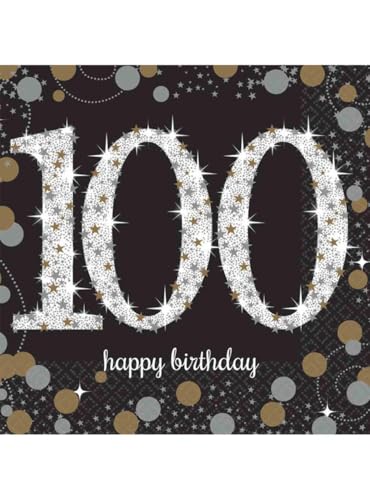 Serviette Sparkling Celebration Amscan 100 pièces pour cocktail