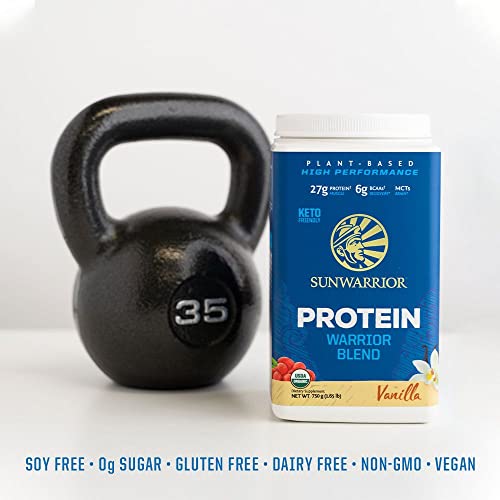 Image of Organic Plant Based Protein Powder | Vegan Organic Protein Powder Vanilla Flavored with BCAA Amino Acids & Hemp Seed Pea Blend | Non-GMO Soy Dairy Filler & Gluten Free (Vanilla, 17 Servings)