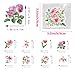 50pcs Pink Flower Stickers for Scrapbooking - Waterproof Clear Floral Botanical Sticker for Journaling, Crafts, Art Projects, Glass Potion Bottles