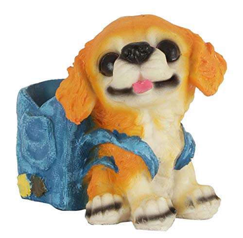 Image of TIED RIBBONS Cute Dog Decorative Pen Stand for Gift office Desk Kids Study Table (11.5 cm X 9 cm X 11 cm, Multicolor)