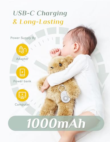 White Noise Machine, Portable Sound Machine for Sleep Travel 30 Soothing Sounds for Baby Adults with 32 Volume Levels Timer Child Lock Memory Noise Canceling for Home Office Privacy - Image 6