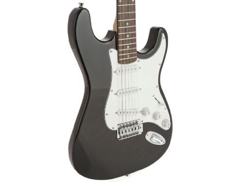 Fever Full Size Electric Guitar With Gig Bag, Clip On Tuner, Cable, Strap And Strings Color Black, A600-Bk #TOP3