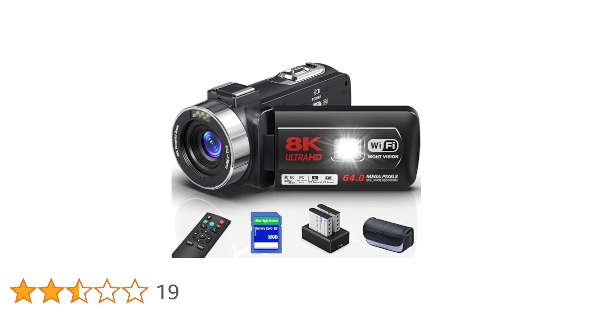 8K Ultra HD デジタルビデオカメラ Wi-Fi Amazon.co.jp: ビデオカメラ 8K HDMI出力WIFI機能6400万画素18倍