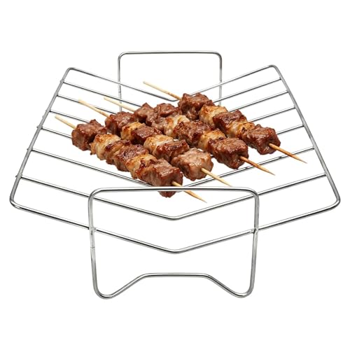 Estante de barbacoa resistente al calor en forma de V para asar 2