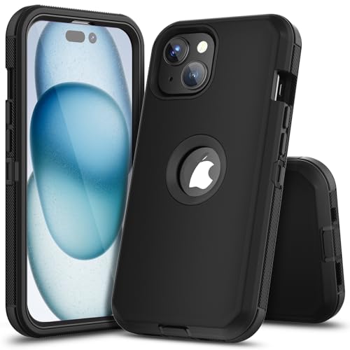 COOYA for iPhone 15 Case Full Body Drop Protection,6.1-inch Black
