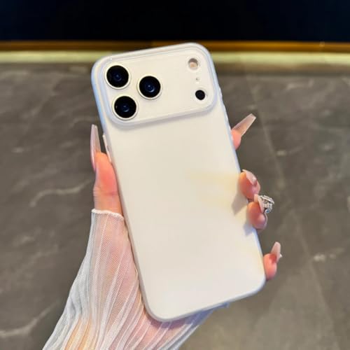 Coque iPhone 14 Pro ultra-fine en silicone TPU souple blanc mat et transparent
