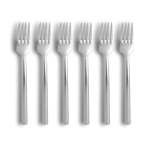 OGO LIVING - Lot 6 fourchettes de table nature 19.5cm en acier inoxydable - 5014173