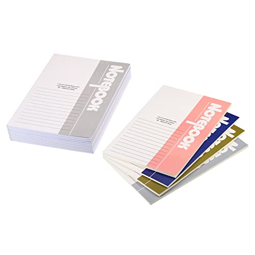 PATIKIL Composition Notizbücher B5, 5 Stück, breit liniert, liniert, 60 Blatt, 70 g/m², für Klassenzimmer, Zuhause, Büro, verschiedene Farben Cover