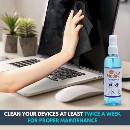 Image of SONORO KATE Lens Cleaner Spray Combo 100 ml + 100 ml with 2 Microfiber Cloths - Streak-Free Anti-Fog & Anti-Static Cleaner for Spectacles, Eyeglasses, Sunglasses, Camera Lenses, Binoculars & Screens