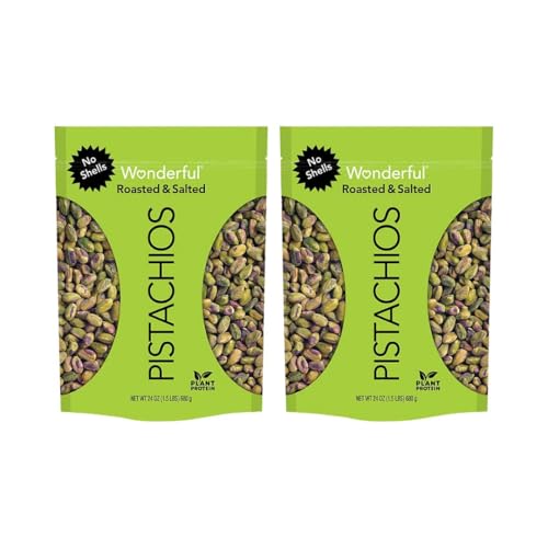 Roasted Salted Pistachios No Shell, 24 oz - 2-Pack |