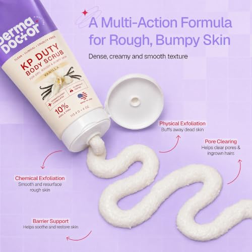 Image of DERMAdoctor KP Bump Eraser Vanilla Body Scrub, Keratosis Pilaris, 4 oz