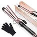BESTOPE Upgrade Hair Curler 1.25 Inches Curling Iron Ceramic Tourmaline Coating Curling Wand with Anti-Scald Insulated Wand Tip and Glove