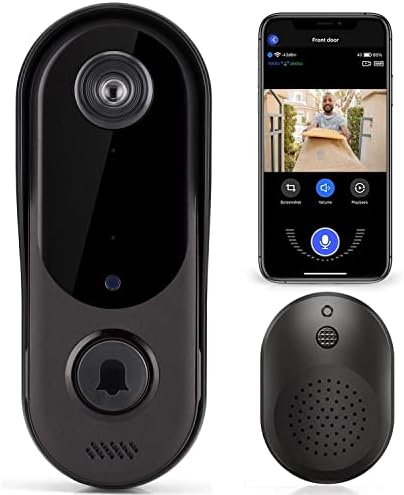 Doorbell Camera Wireless WiFi with Chime, Smart Security Camera Video Doorbell,Two Way Audio, Cloud Storage