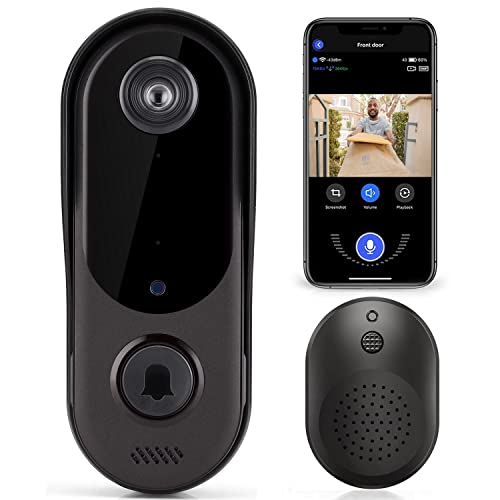 Doorbell Camera Wireless Wifi With Chime, Smart Security Camera Video Doorbell,Two Way Audio, Cloud Storage #TOP1