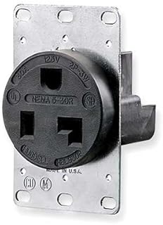 30A 5-30R 125V Receptacle Single Black - Pack Of 6