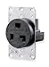 30A 5-30R 125V Receptacle Single Black - Pack Of 6