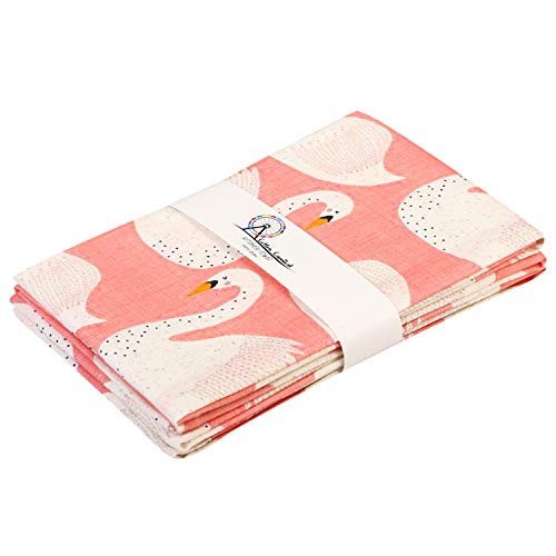 Cotton Carnival Küchentücher, Bedruckte Geschirrtücher, Geschirrtücher Aus 100% Ringgesponnener Baumwolle, Super Saugfähige Geschirrtücher |Schwan|Küchentücher 3Er Set Cover