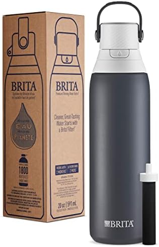 Brita TU_30850 Premium Filtering Bottle Stainless Water, Stainless Steel, Carbon