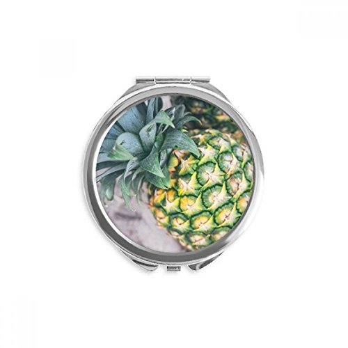 Miroir ananas maquillage de poche rond multicolore portable pour femme