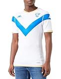 Kappa Kombat Away Brescia 23-24, Camiseta Segunda Equipación, Blanco/Azul, S, Hombre