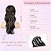 HOOJIH Clip in Ponytail Extension, Ponytail Extension 18 Inch Hair Ponytail Extension Wavy Ponytail Fluffy Soft Clip on Ponytail Synthetic Fiber Ponytail Hair Pieces for Women - Black Brown