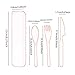 Bothyi Camping Spoon Fork Set Straw Utensil Set Reusable Outdoor Dining Set for Restaurant Picnics Party Home Kitchen Supplies, Black