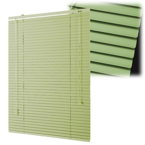 Aluminum Mini Blinds for Indoor Windows 1 Inch Cordless Metal Slat Darkening Horizontal Venetian Blind 20