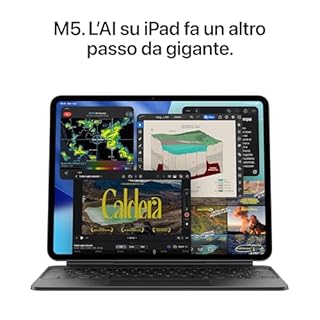 Apple iPad Pro 11'' (M5): Ultra Retina XDR, Vetro standard, 256 GB, Wi-Fi, fotocamere frontale e posteriore da 12MP, scanner LiDAR, un giorno di batteria – Argento