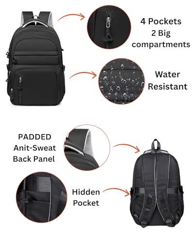 Glowic Unisex Water-Resistant Laptop Backpack - Image 3 of 7
