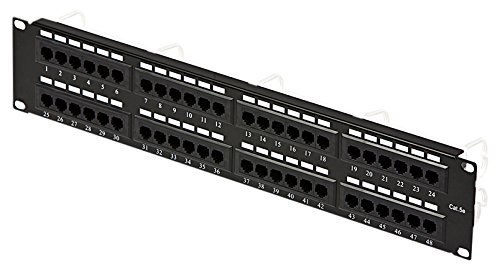 Mach Power Ar-Ppu5-48 Patch Panel Per Rack Da 19", 48 Porte Rj45 U/Utp Cat 5E