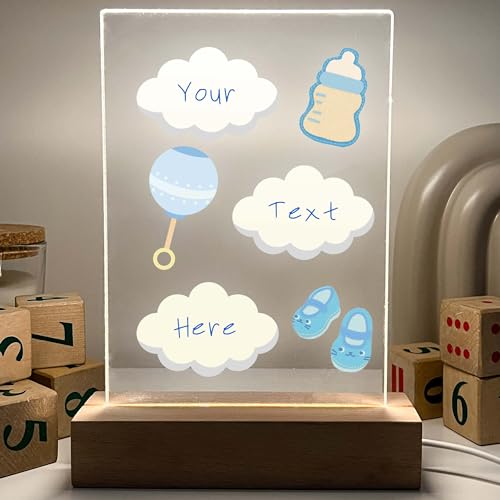 Lámpara de mesa de noche LED personalizada con base de madera miniatura 3