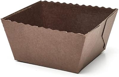 Novacart Easybake Brown Square Mold 2-3/8 Inch x 2-3/8 Inch x 1-3/8 Inch High - Case of 1260