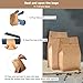 Resealable Side Zipper Coffee Bags with Degassing Valve, High Barrier Natural Kraft Coffee Pouches with Aluminum Foil Liner, Ziplock Food Storage Bags, Longer Shelf Life (50, 4oz/0.25lb)