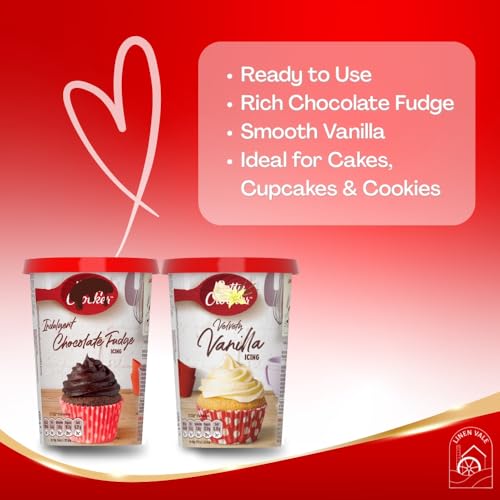 Cake Frosting Decoration Chocolate Fudge & Vanilla Whipped Cream Icing 400g (Pack of 2) - Image 6