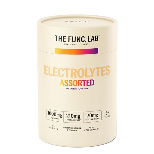 Image of The Func. Lab Daily Electrolytes - Assorted | 30 Sachets | Instant Hydration Powder with Sodium, Potassium, Magnesium | Sugar-Free, No Preservatives | Instant Energy, Performance & Recovery Drink