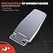 A-Premium Window Liftgate Glass Hinge Compatible with Jeep YJ Series Wrangler 1987-1995, TJ Series Wrangler 1997-2006, Rear Right Side, Replace# 5013722AB