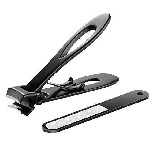 Coupe-ongles pour ongles épais incarnés avec grande ouverture noire