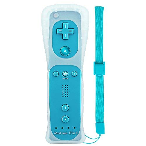 Lavuky WR02 Wii Remote Plus and Nunchuck Controller with Silicone Case and Wrist Strap -Light Blue(3rd-Party Product)